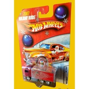 Hot Wheels 2007 Holiday Rods Red HIWAY HAULER  3/6 1:64 Real Riders NIP